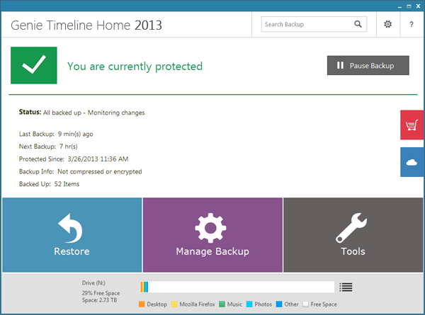 Genie Timeline Home 2013 – 文件备份软件丨“反”斗限免