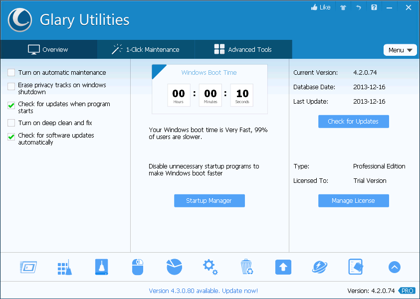 free Glary Utilities Pro 5.207.0.236 for iphone download
