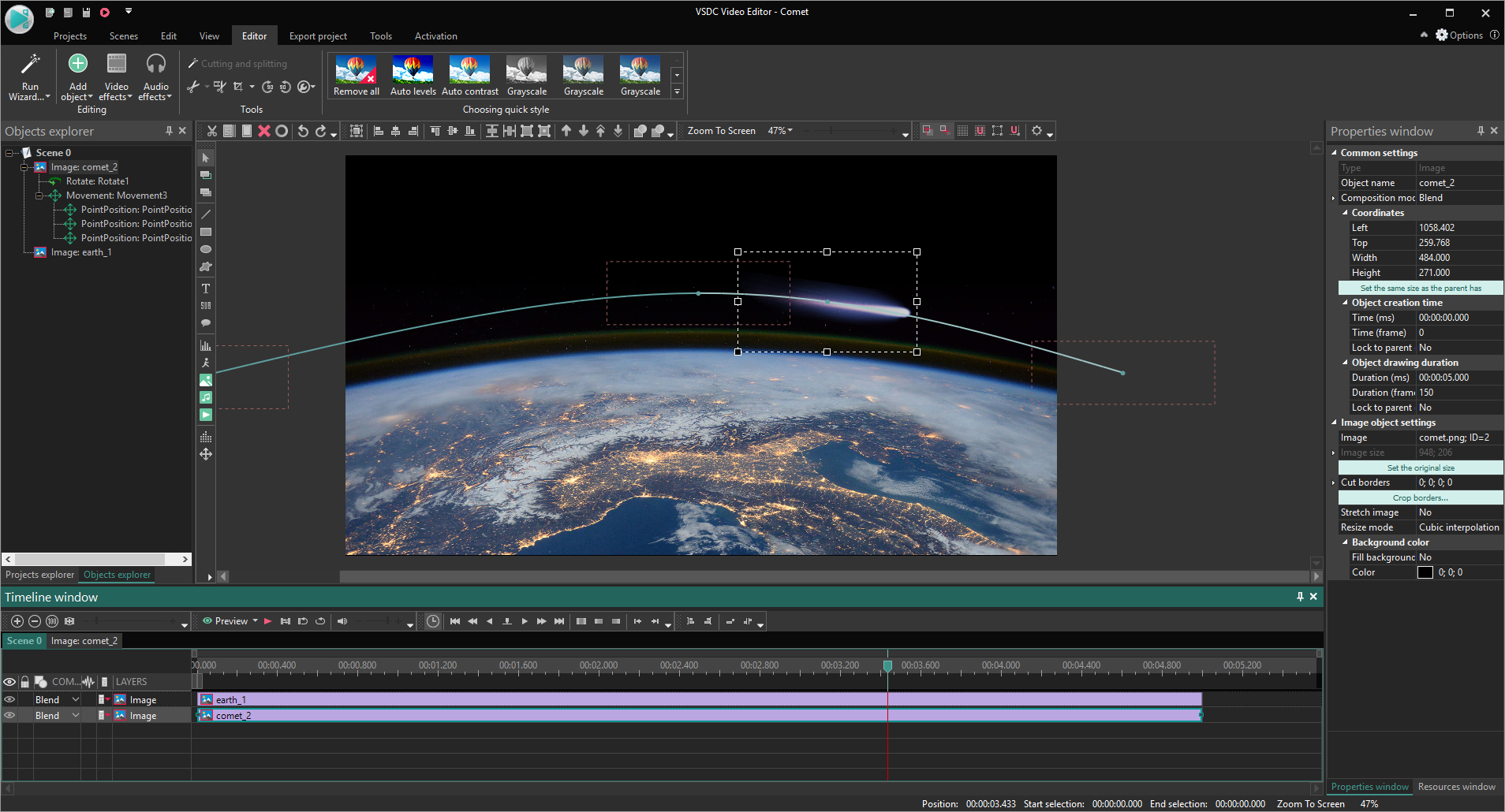 vsdc video editor cutting and splitting