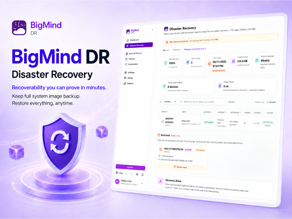 BigMIND DR Local Basic (100% discount)